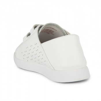 "MADALEN" CALF LEATHER LASER-CUT SNEAKER WITH DOUBLE VELCRO STRAPS